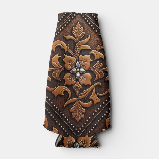 Gelooid leder flesjeskoeler (Voorkant)