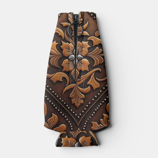 Gelooid leder flesjeskoeler (Achterkant)