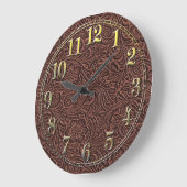 Gelooid leder grote klok (Hoek)