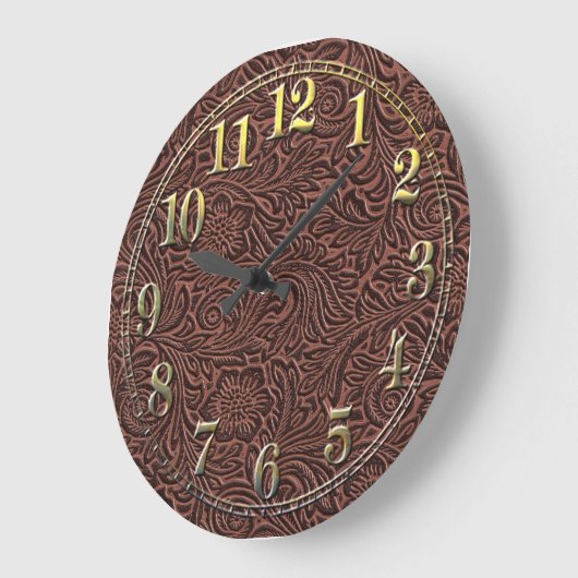 Gelooid leder grote klok (Hoek)