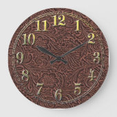 Gelooid leder grote klok (Voorkant)