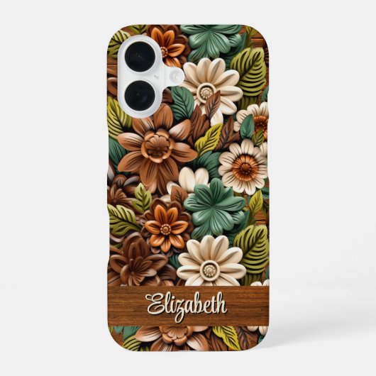 Gelooid leder iPhone 16 hoesje (Achterkant)