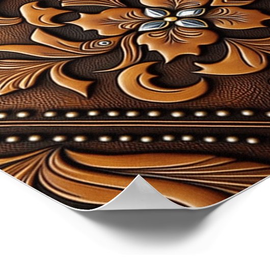 Gelooid leder poster (Hoek)