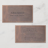 gelooid leder substituut leraar visitekaartje (Voorkant / Achterkant)