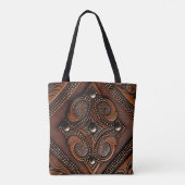 Gelooid leder tote bag (Achterkant)