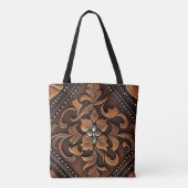 Gelooid leder tote bag (Achterkant)