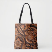 Gelooid leder tote bag (Voorkant)