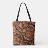 Gelooid leder tote bag (Achterkant)