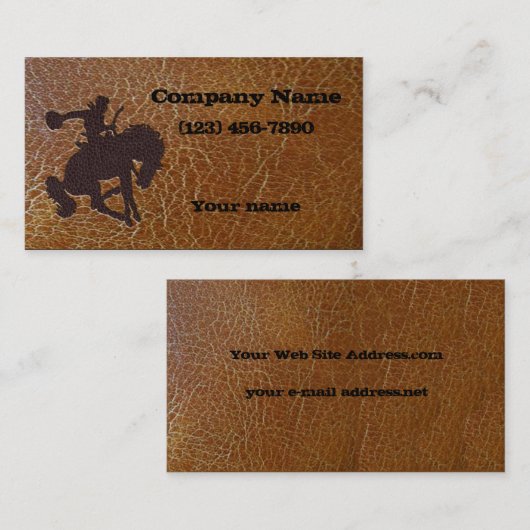  gelooid leder visitekaartje (Voorkant / Achterkant)