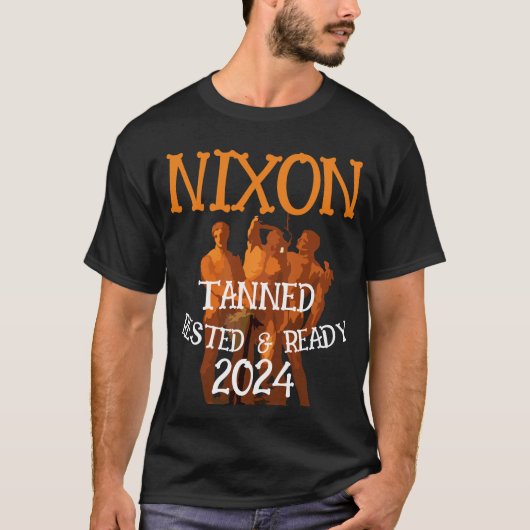 Gelooid Rust & Klaar NIXON 2024 President T-shirt (Voorkant)