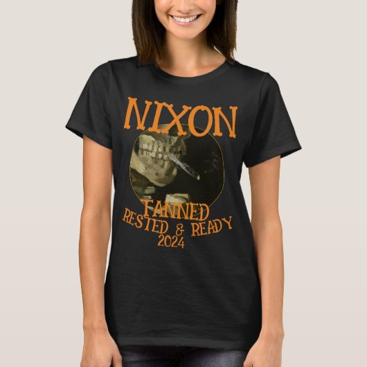 Gelooid Rust & Klaar NIXON 2024 President T-shirt (Voorkant)