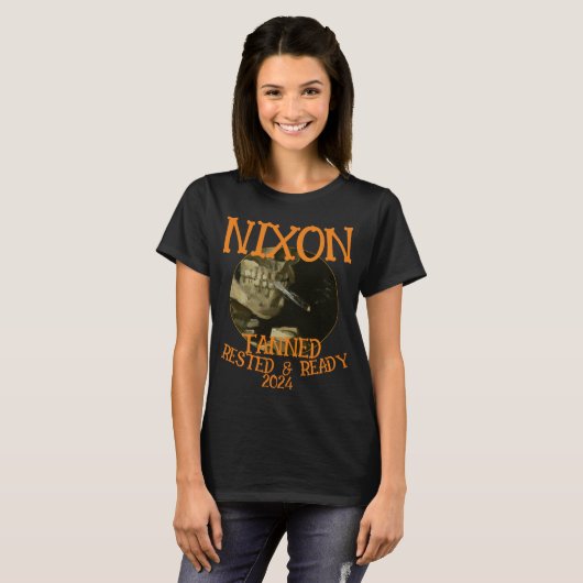 Gelooid Rust & Klaar NIXON 2024 President T-shirt (Voorkant volledig)
