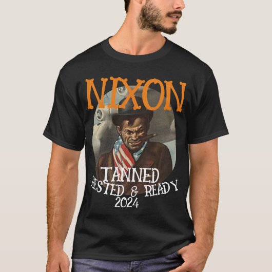 Gelooid Rust & Klaar NIXON 2024 President T-shirt (Voorkant)