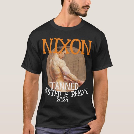 Gelooid Rust & Klaar NIXON 2024 President T-shirt (Voorkant)