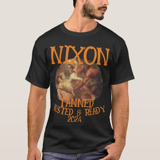 Gelooid Rust & Klaar NIXON 2024 President T-shirt (Voorkant)