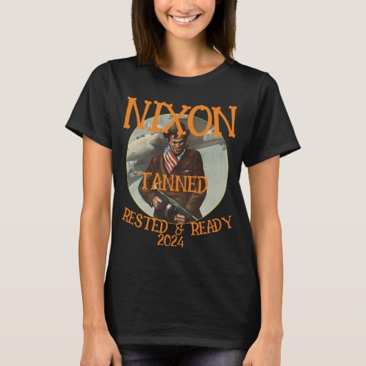 Gelooid Rust & Klaar NIXON 2024 President T-shirt (Voorkant)