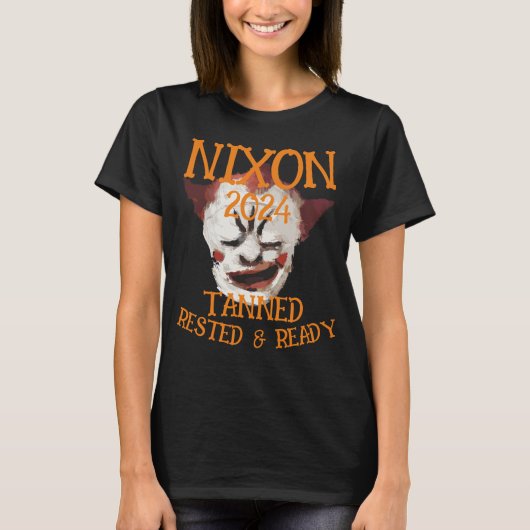 Gelooid Rust & Klaar NIXON 2024 President T-shirt (Voorkant)