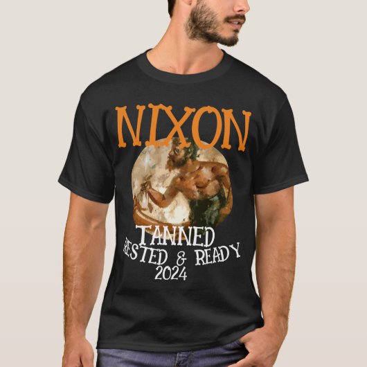 Gelooid Rust & Klaar NIXON 2024 President T-shirt (Voorkant)