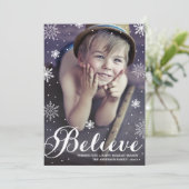 GELOOOFSNOWFALL | HOLIDAIRE FOTOKAART FEESTDAGENKAART (Staand voorkant)