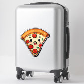 Gelootte Cartoon Pizza Met Pepperoni Sticker (Koffer)