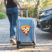 Gelootte Cartoon Pizza Met Pepperoni Sticker (Koffer Insitu)