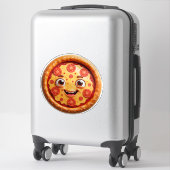 Gelootte Cartoon Pizza Met Pepperoni Sticker (Koffer)