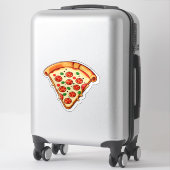 Gelootte Cartoon Pizza Met Pepperoni Sticker (Koffer)