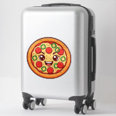 Gelootte Cartoon Pizza Met Pepperoni Sticker (Koffer)