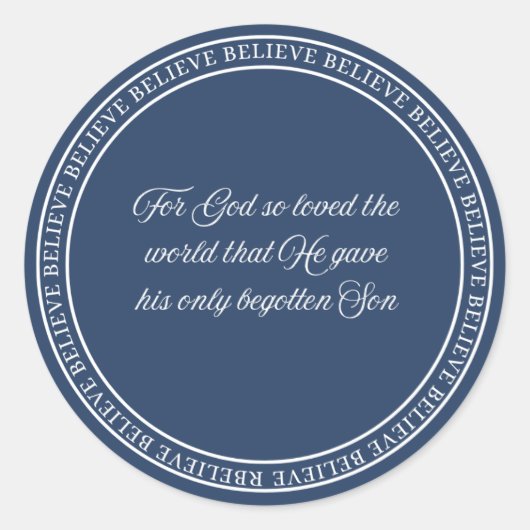 Geloven - Flush Seal Ronde Sticker (Voorkant)