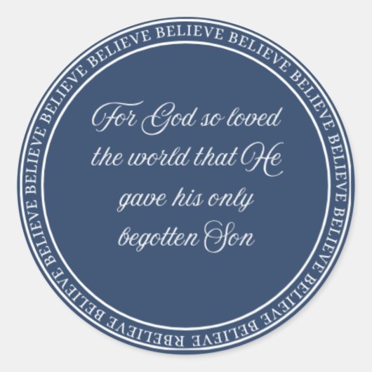 Geloven - Flush Seal small Ronde Sticker (Voorkant)