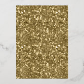 geloven | Gouden Glitz foto overlay Folie Feestdagenkaart (Achterkant)