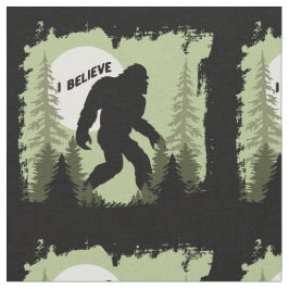 Geloven in Bigfoot Sasquatch Patroon Stof