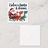 geloven in de Kerstman en dinosaurussen (Santa rij Informatiekaartje (Voorkant / Achterkant)