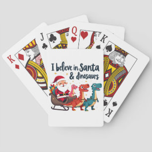 geloven in de Kerstman en dinosaurussen (Santa rij Pokerkaarten