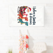 geloven in de Kerstman en dinosaurussen (Santa rij Spandoek (Insitu)