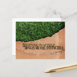 "Geloven in mezelf" Motivatie Affirmatie Briefkaart