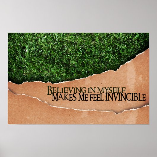 "Geloven in mezelf" Motivatie Affirmatie Poster (Voorkant)