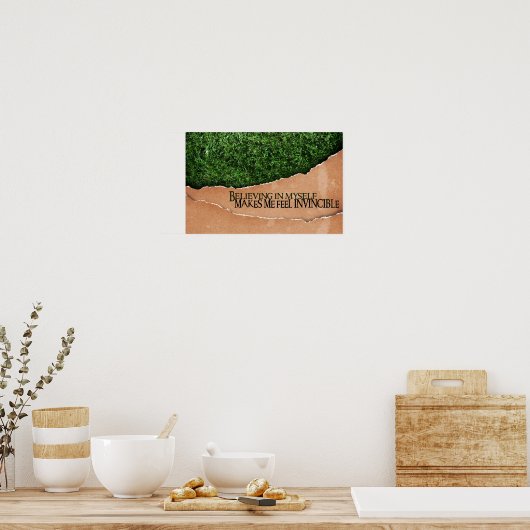 "Geloven in mezelf" Motivatie Affirmatie Poster (Keuken)