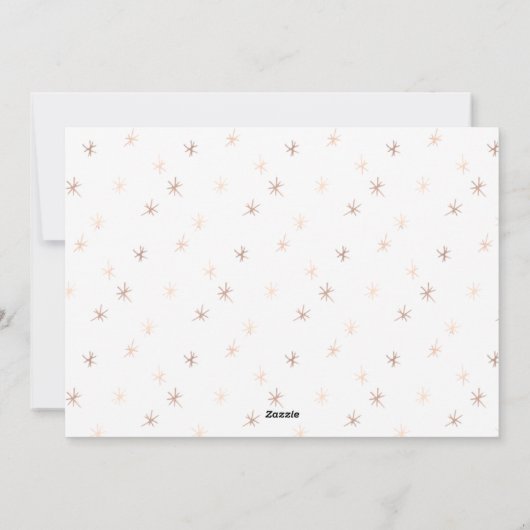 GELOVEN Koper Blush Handgeschreven Script Een Foto Feestdagenkaart (Achterkant)