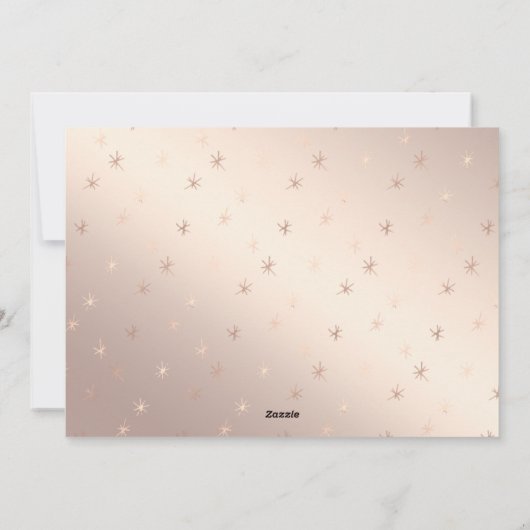 GELOVEN Koper Blush Handgeschreven Script Foto Feestdagenkaart (Achterkant)