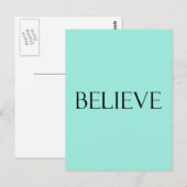 Geloven Quotes Aqua Blue Inspiratie Geloof Quote Briefkaart (Voorkant / Achterkant)