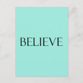 Geloven Quotes Aqua Blue Inspiratie Geloof Quote Briefkaart (Voorkant)