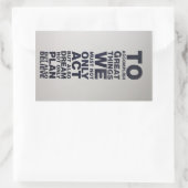 geloven rechthoekige sticker (Tas)