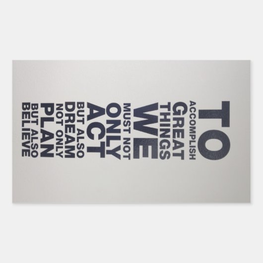 geloven rechthoekige sticker (Voorkant)