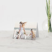 Geloven Script Foto Kerstmis Feestdagen Kaart (Voorkant)