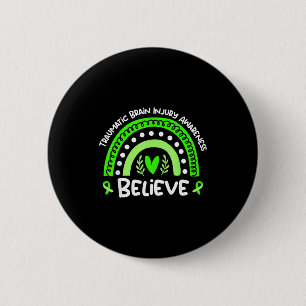 Geloven traumatisch hersenletsel bewustzijn maand  ronde button 5,7 cm