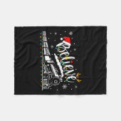 Geloven trein Kerstmis Noordpool Express F Fleece Deken (Voorkant (Horizontaal))
