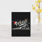 Geloven trein Kerstmis Noordpool Express F Kaart (Gele Bloem)