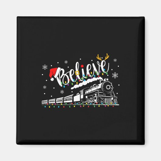 Geloven trein Kerstmis Noordpool Express F Magneet (Voorkant)