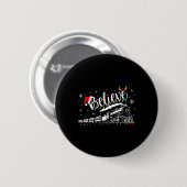 Geloven trein Kerstmis Noordpool Express F Ronde Button 5,7 Cm (Voorkant /achterkant)